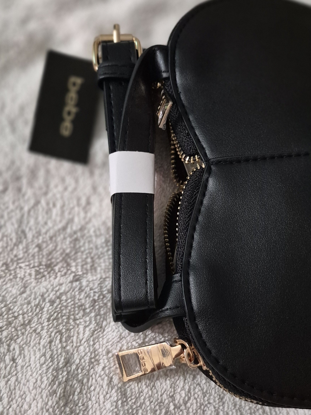 bebe Black Heart Crossbody Bag - Picture 5 of 7